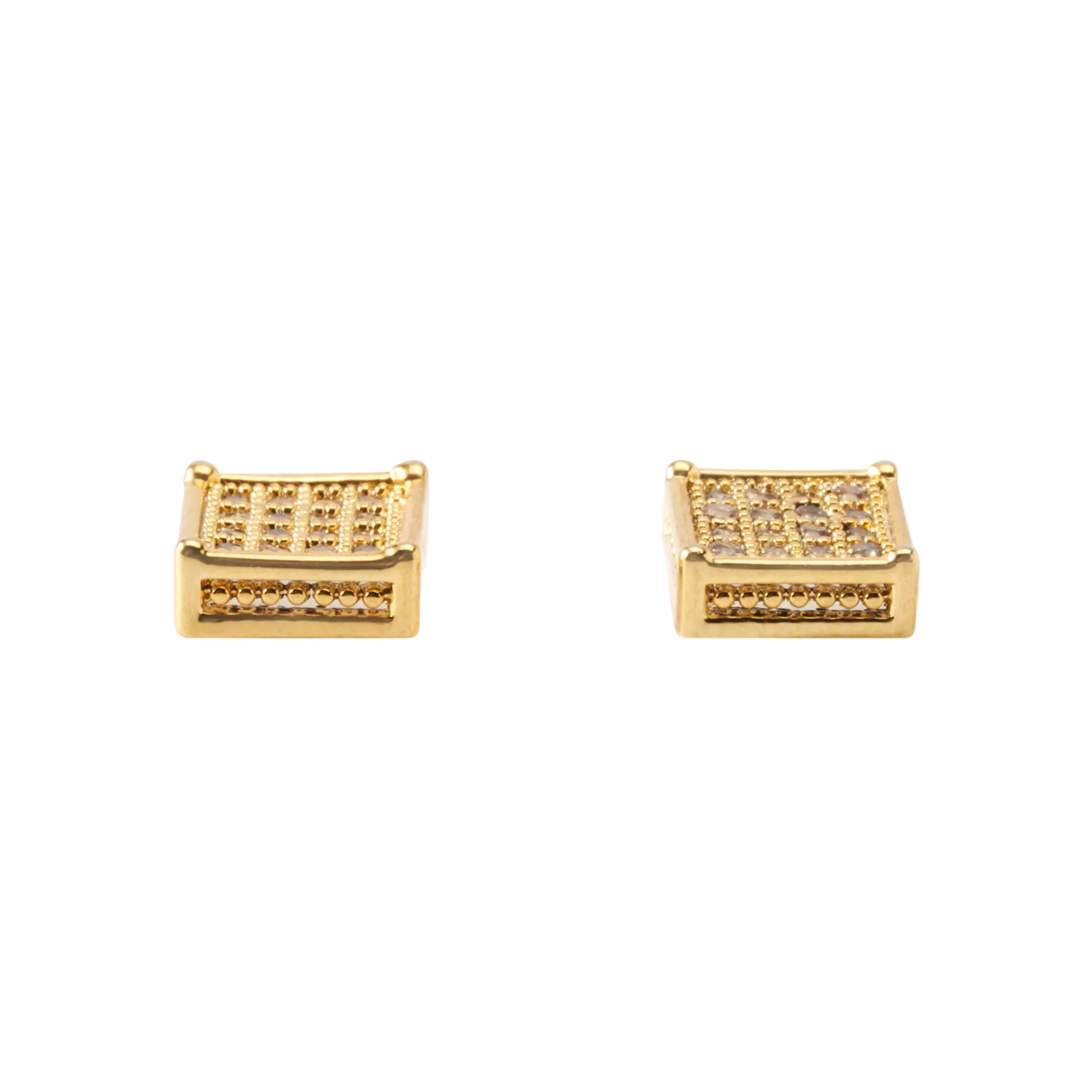 CZ Square Grid Earrings at Spencer's