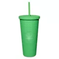 Green Weed Leaf Textured Cup with Straw - 24 oz. at Spencer's