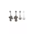 Multi-Pack Mushroom Belly Rings 4 Pack - 14 Gauge at Spencer's