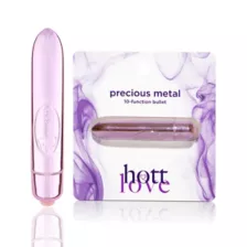 Precious Metal 10-Function Waterproof Bullet Vibrator 3.5 Inch - Hott Love at Spencer's