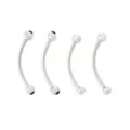 Multi-Pack Silvertone Black Stone Curved Barbells 4 Pack - 16 Gauge at Spencer's