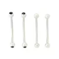 Multi-Pack Silvertone Black Stone Curved Barbells 4 Pack - 16 Gauge at Spencer's