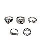 Multi-Pack Skull Domino Rings - 5 Pack