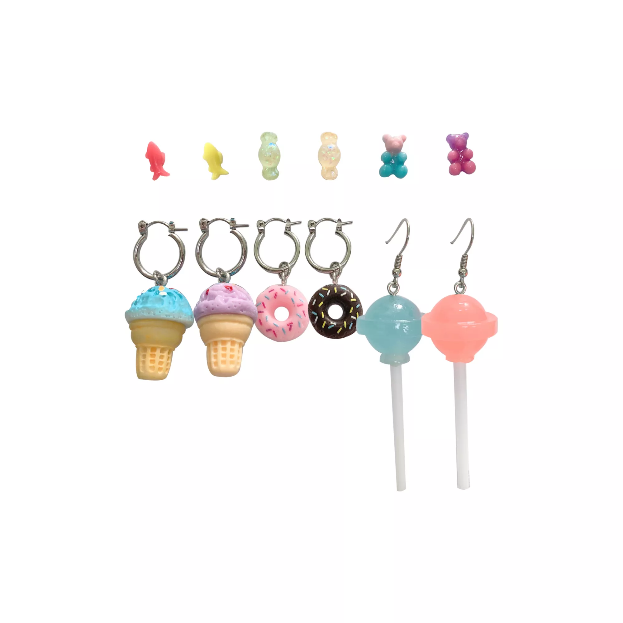 Multi-Pack Sweet Treat Dangle and Stud Earrings - 6 Pair at Spencer's