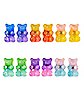 Multi-Pack Multi-Colored Gummy Bear Stud Earrings - 6 Pair