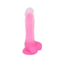 Glow in the Dark Glitter & Glow Waterproof Pink Vibrator 8 Inch - Hott Love Extreme at Spencer's