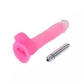 Glow in the Dark Glitter & Glow Waterproof Pink Vibrator 8 Inch - Hott Love Extreme at Spencer's