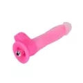 Glow in the Dark Glitter & Glow Waterproof Pink Vibrator 8 Inch - Hott Love Extreme at Spencer's