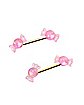 Pink Candy Nipple Barbells - 14 Gauge