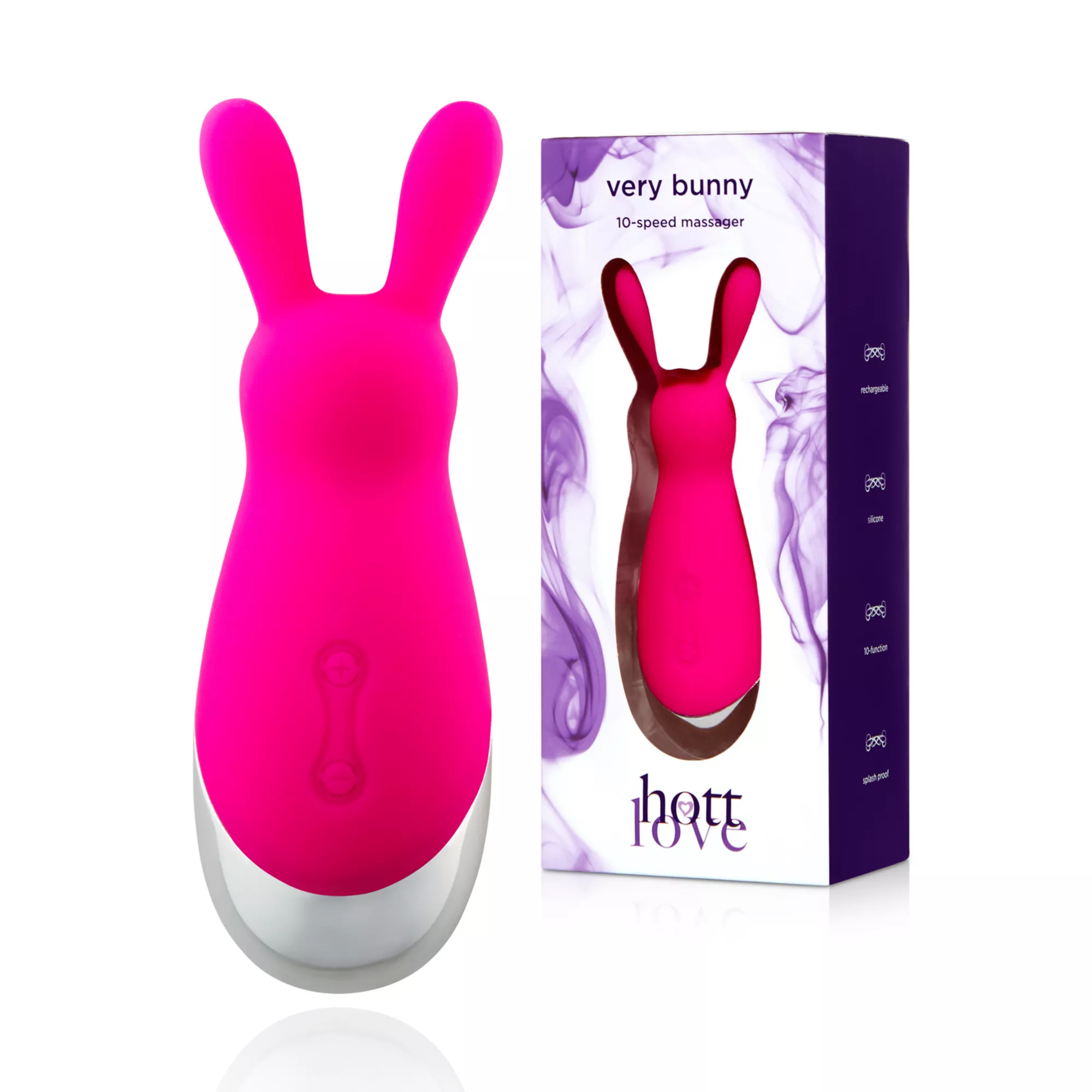 Very Bunny 10-Function Rechargeable Vibrator 4 Inch - Hott Love at Spencer's