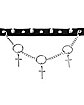 Cross O-Ring Spiked Choker Necklace