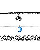 Multi-Pack Sun and Moon Choker Necklaces - 3 Pack