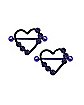 Pentagram Heart Nipple Shields - 14 Gauge