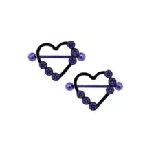 Pentagram Heart Nipple Shields - 14 Gauge at Spencer's