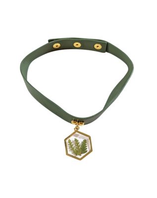 Green Resin Fern Choker Necklace - Spencer's