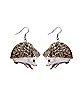 Hedgehog Dangle Earrings - 18 Gauge