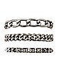 Multi-Pack Gray Chain Bracelets - 3 Pack