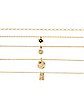 Multi-Pack Sun Eye Flower Chain Necklaces - 5 Pack