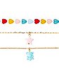 Multi-Pack Hearts Star and Bear Choker Necklaces - 3 Pack