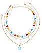 Multi-Pack Hearts Star and Bear Choker Necklaces - 3 Pack