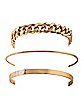 Multi-Pack Goldtone Chain and Bangle Bracelets - 3 Pack