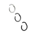 Multi-Pack Black and Gray Clicker Septum Rings 3 Pack - 16 Gauge at Spencer's