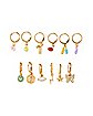 Multi-Pack Mismatched Charm Dangle Earrings - 6 Pair