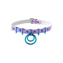 Pink And Purple Pastel Large Double O Ring Choker Necklace Spencer S