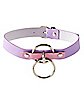 Pink and Purple Pastel Large Double O-Ring Choker Necklace