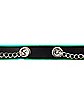 Green and Black Eyelet Chain Choker Necklace