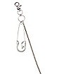 Silvertone Safety Pin Wallet Chain