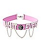 Pink Whatever Ying Yang Choker Necklace