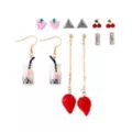 Multi-Pack Cherry Strawberry Boba Dangle and Stud Earrings - 6 Pack at Spencer's