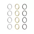 Multi-Pack Silvertone Goldtone Black Seamless Hoop Nose Rings 12 Pack - 20 Gauge at Spencer's