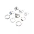 Multi-Pack Flower Gem Rings - 9 Pack at Spencer's