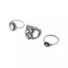 Multi-Pack Flower Gem Rings - 9 Pack at Spencer's