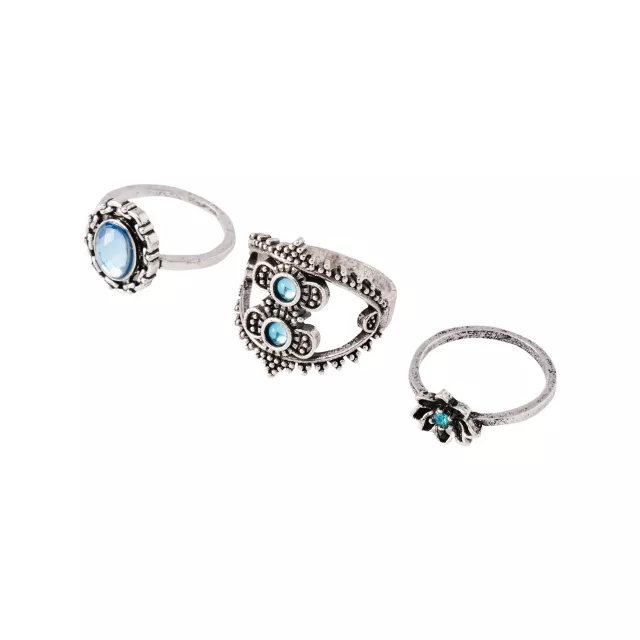 Multi-Pack Flower Gem Rings - 9 Pack at Spencer's