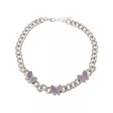 CZ Butterfly Chain Choker Necklace at Spencer's