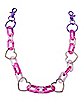 Pink and Purple Heart Link Wallet Chain