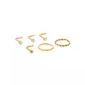 Multi-Pack CZ Titanium Goldplated Hoops and L-Bend Nose Rings 6 Pack - 20 Gauge at Spencer's