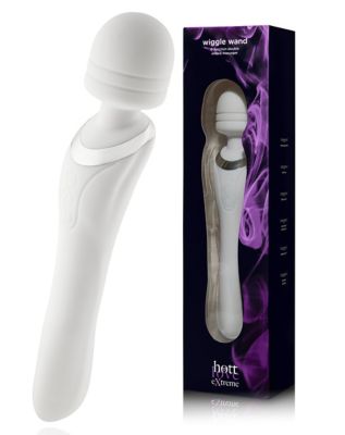 White Wiggle Wand Double-Ended Rechargeable Massager 9.2 Inch - Hott Love  Extreme - Spencer's
