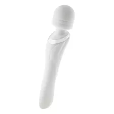 White Wiggle Wand Double-Ended Rechargeable Massager 9.2 Inch - Hott Love Extreme at Spencer's