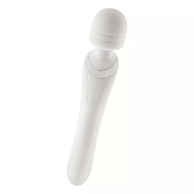 White Wiggle Wand Double-Ended Rechargeable Massager 9.2 Inch - Hott Love Extreme at Spencer's
