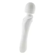 White Wiggle Wand Double-Ended Rechargeable Massager 9.2 Inch - Hott Love Extreme at Spencer's