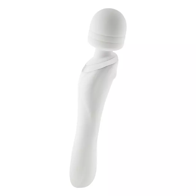 White Wiggle Wand Double-Ended Rechargeable Massager 9.2 Inch - Hott Love Extreme at Spencer's
