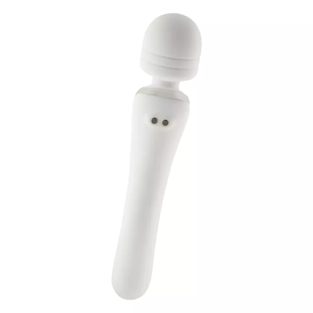 White Wiggle Wand Double-Ended Rechargeable Massager 9.2 Inch - Hott Love Extreme at Spencer's