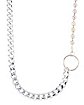 Half Ball Chain and Half Curb Chain Necklace