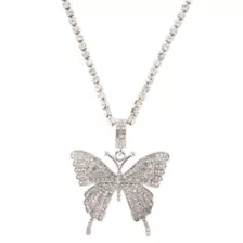 Butterfly Charm Chain Necklace at Spencer's