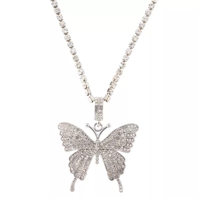 Butterfly Charm Chain Necklace at Spencer's
