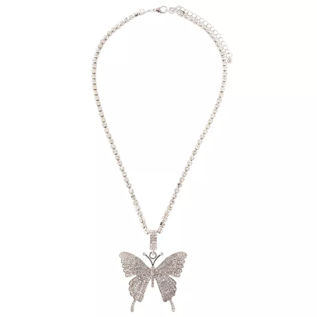Butterfly Charm Chain Necklace at Spencer's